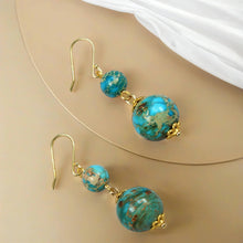 Load image into Gallery viewer, Golden Serenity Imperial Jasper Earrings
