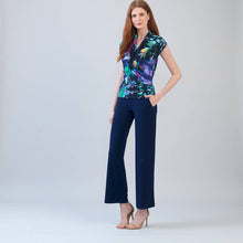 Load image into Gallery viewer, T415P26 - Surplice Crossover Top - Floral Dream: Multi / S
