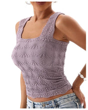 Load image into Gallery viewer, Jacquard Knit Tank Top: Blue / Missy / S
