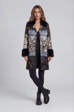 Load image into Gallery viewer, 2645 Mixed Media Faux Fur Trim Jacket: L
