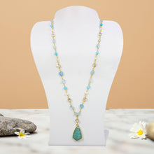 Load image into Gallery viewer, Peruvian Amazonite Pendant Necklace
