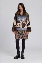 Load image into Gallery viewer, 2643 Mixed Media Faux Fur Statement Coat: S
