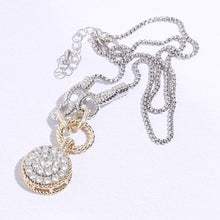 Load image into Gallery viewer, Round Pave Pendant RH Chain Necklace: 9300 / ONE SIZE
