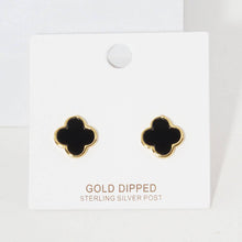 Load image into Gallery viewer, Gold Dipped Quatrefoil Stud Earrings
: Gold
