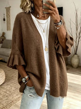 Load image into Gallery viewer, Solid 3/4 Sleeve Knit Cardigan: Green / Missy / XL
