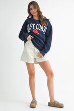 Load image into Gallery viewer, 9134GK East Coast Graphic Fleece Pullover: Navy / Contemporary / M

