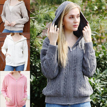 Load image into Gallery viewer, One Tone Plain Zippered Warm Hoodie: Gray / One Size
