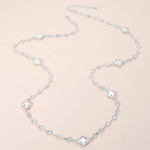 Load image into Gallery viewer, Quatrefoil Station Long Necklace: Gold
