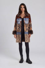 Load image into Gallery viewer, 2641 Mixed Media Faux Fur Statement Coat: L
