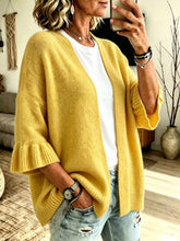 Load image into Gallery viewer, Solid 3/4 Sleeve Knit Cardigan: Navy / Missy / S
