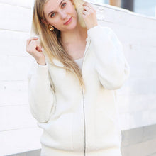 Load image into Gallery viewer, Solid Color Plain Zippered Warm Hoodie: Black / One Size
