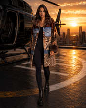 Load image into Gallery viewer, 2641 Mixed Media Faux Fur Statement Coat: L
