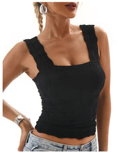 Load image into Gallery viewer, Jacquard Knit Tank Top: Black / Missy / XL

