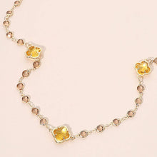 Load image into Gallery viewer, Quatrefoil Station Long Necklace: Gold

