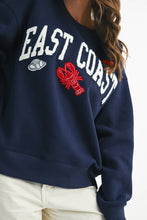 Load image into Gallery viewer, 9134GK East Coast Graphic Fleece Pullover: Navy / Contemporary / M

