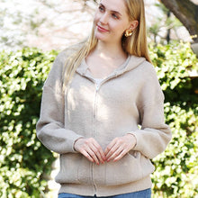 Load image into Gallery viewer, Solid Color Plain Zippered Warm Hoodie: Black / One Size
